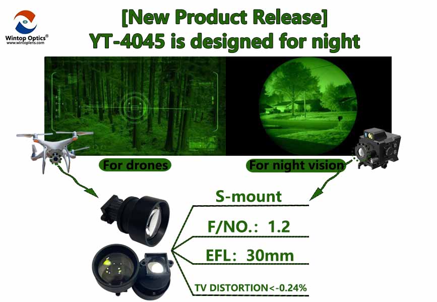 WINTOP OPTICS、ドローンや暗視用途向け高性能M12レンズYT-4045を発売