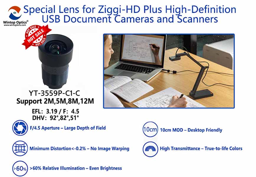 Wintop Optics Launches YT-3559P-C1-C Lens for Ziggi USB Document Cameras and Scanners