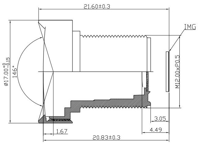car dvr lens YT-1727P car dvr lens YT-1727P
